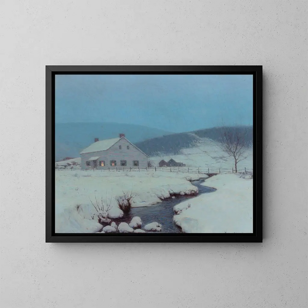 Twilight at Woodstock, New York - Birge Harrison — framed artwork on a wall