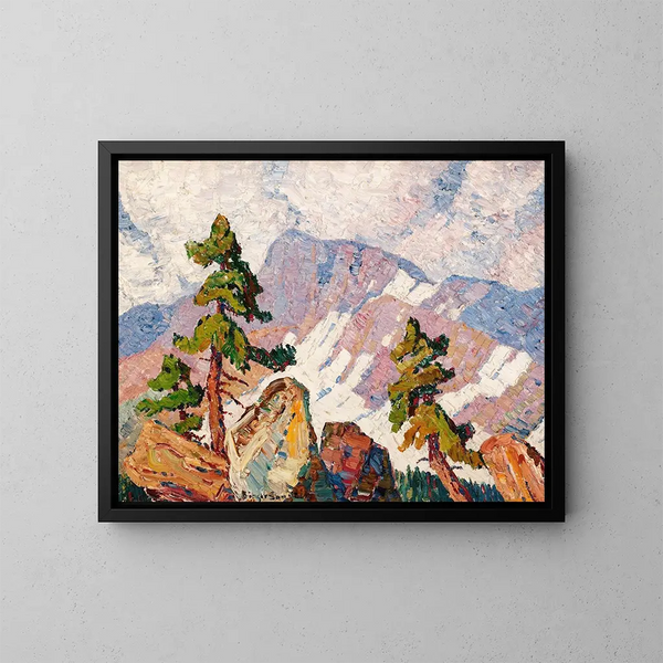 Paisaje de las Montañas Rocosas - Birger Sandzén — cuadro enmarcado en la pared
