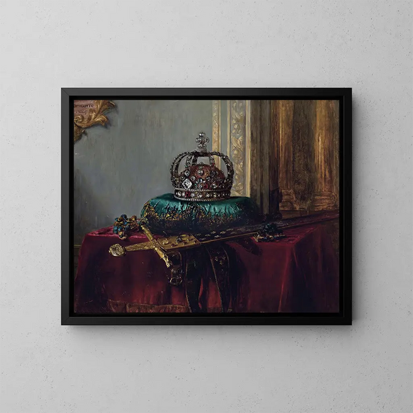 Los joyas de la corona - Blaise-Alexandre Desgoffe — cuadro enmarcado en la pared