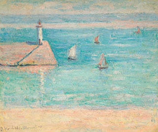 Blanche HoschedMonet - Bateaux au Port de Dilette Normandie.webp