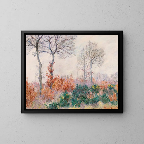 de madera tallada en otoño - Blanche Hoschedé-Monet — cuadro enmarcado en la pared