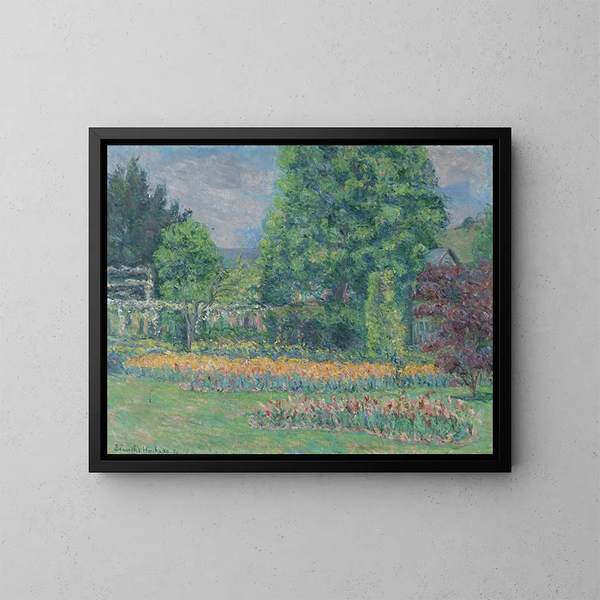 El jardín de Giverny - Blanche Hoschedé-Monet — cuadro enmarcado en la pared