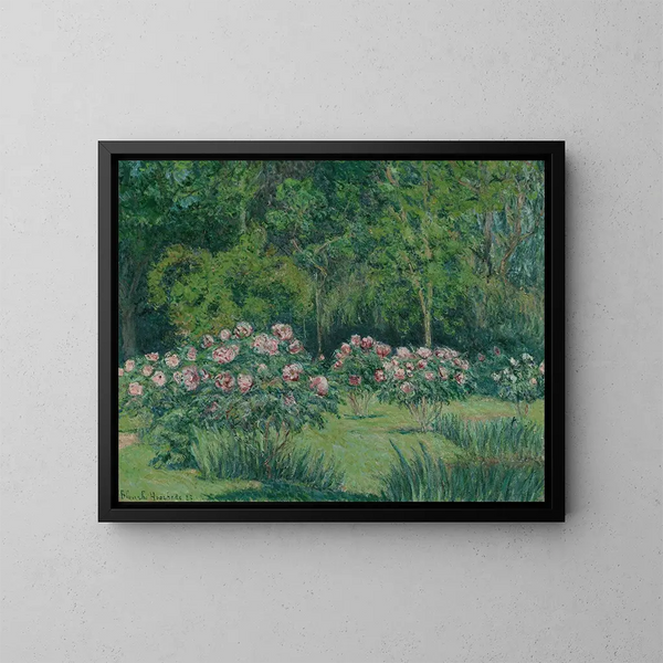 El jardín de Giverny - Blanche Hoschedé-Monet — cuadro enmarcado en la pared