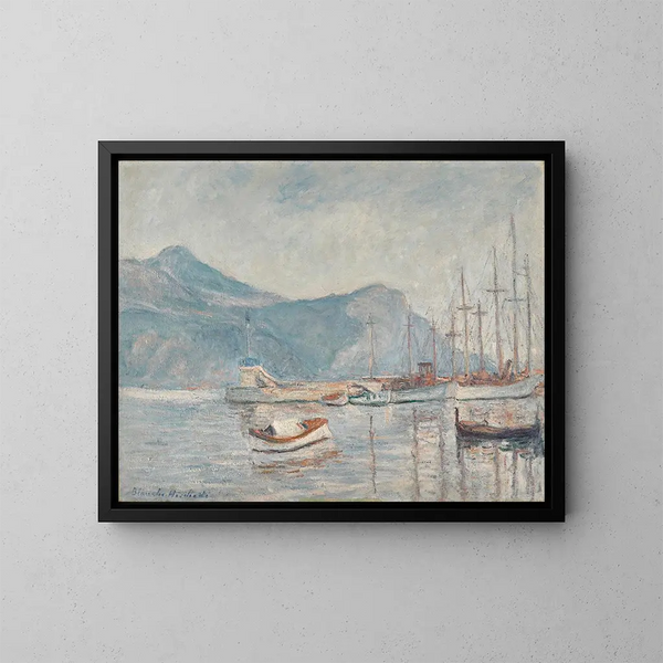 El lago - Blanche Hoschedé-Monet — cuadro enmarcado en la pared