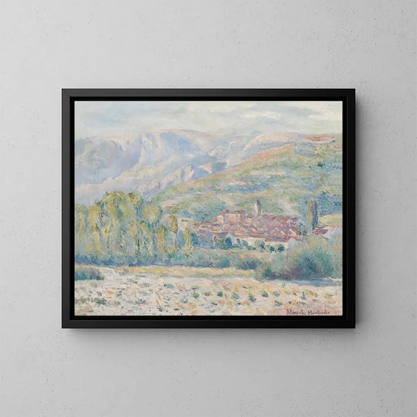 Pueblo de PoujalsurOrb - Blanche Hoschedé-Monet — cuadro enmarcado en la pared