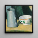 Bol y jarra de leche - Paul Cézanne — cuadro enmarcado en la pared