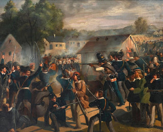 Bonaventura Emler - Der Kampf an der Taborbrcke in der Leopoldstadt am 6 Oktober 1848.webp