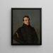 Male portrait - Bonawentura Dąbrowski — framed artwork on a wall