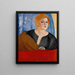 Portrait Painting of Anne Sergueïevna Sergueïeva - Boris Grigoriev — framed artwork on a wall