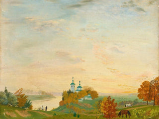 Boris Kustodiev - Above The River Autumn.webp