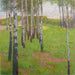 Birch Trees at Twilight - Carl Moll — artwork view
