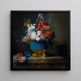 de ramo de flores en un jarrón de porcelana azul - Anne Vallayer — cuadro enmarcado en la pared