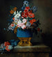 de ramo de flores en un jarrón de porcelana azul - Anne Vallayer — vista de la obra