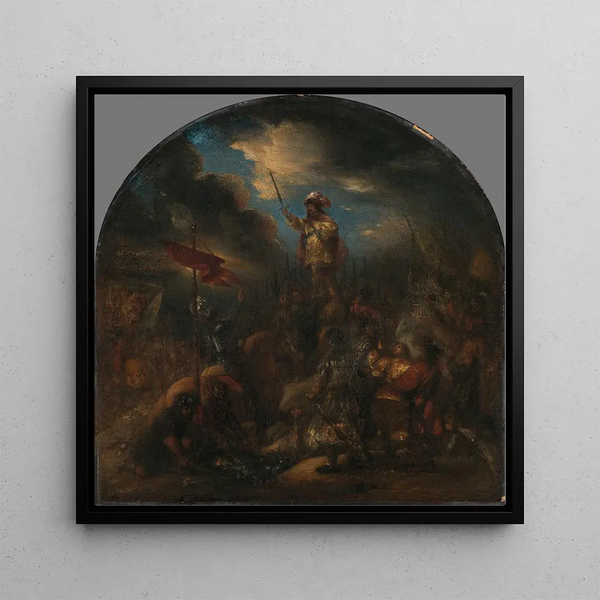 Brinio élevé sur un bouclier - Jan Lievens