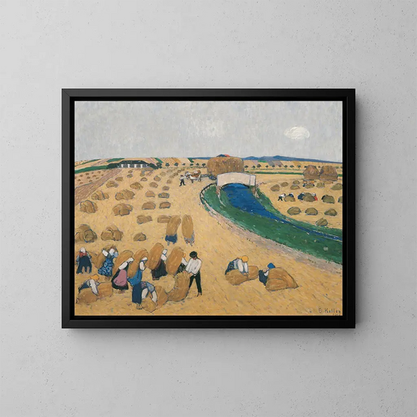 La Recolección - Broncia Koller-Pinell — cuadro enmarcado en la pared