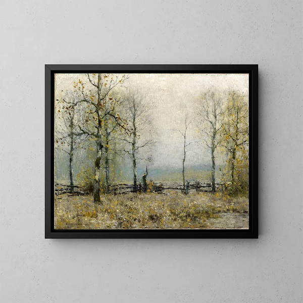 La temporada de otoño - Bruce Crane — cuadro enmarcado en la pared