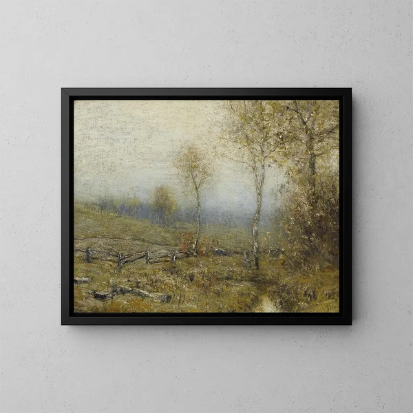 Paisaje de invierno - Bruce Crane — cuadro enmarcado en la pared