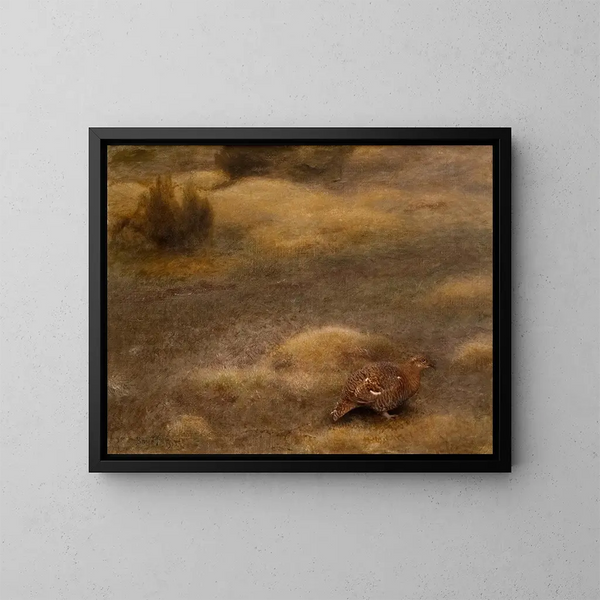 Tétras lyre hembra - Bruno Liljefors — cuadro enmarcado en la pared