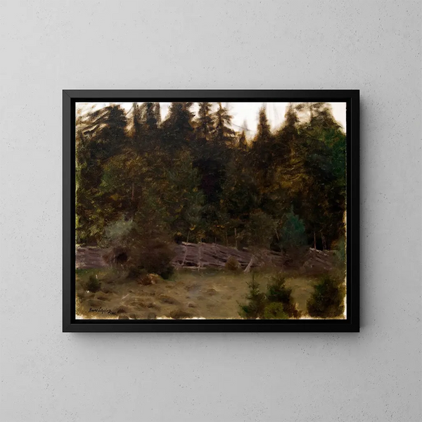 Estudio de paisaje - Bruno Liljefors — cuadro enmarcado en la pared
