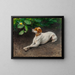 Retrato de un perro - Bruno Liljefors — cuadro enmarcado en la pared