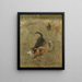 Swedish foxhound and fox - Bruno Liljefors — framed artwork on a wall