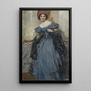 Brynolf Wennerberg - Dame im dunkelblauen Ballkleid.webp