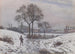 Hunter in Winter Landscape Norwood - Camille Pissarro — artwork view