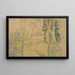 Escena de Campo con una Casa a lo Largo de una Carretera - Camille Pissarro — cuadro enmarcado en la pared