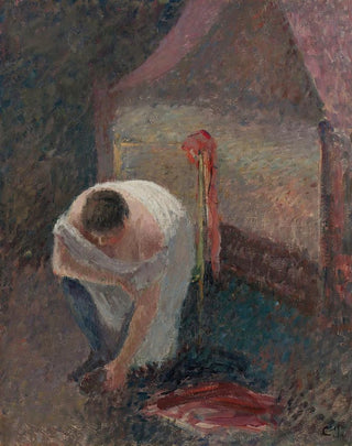 Camille Pissarro - Femme En Chemise Prs Dun Lit.webp