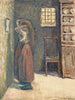 Joven campesina peinándose - Camille Pissarro — vista de la obra