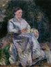 Julie Pissarro in the garden - Camille Pissarro — artwork view