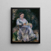 Julie Pissarro in the garden - Camille Pissarro — framed artwork on a wall