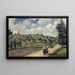 paisaje cerca de Pontoise, la ruta de Auvers - Camille Pissarro — cuadro enmarcado en la pared