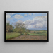 Landscape with a Cow - Camille Pissarro — framed artwork on a wall