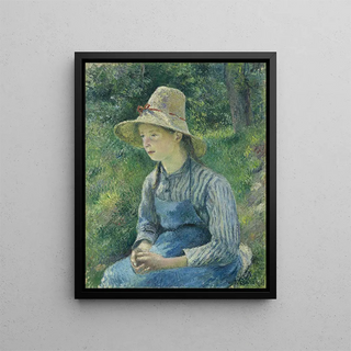 Camille Pissarro - Peasant Girl with a Straw Hat.webp