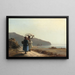 Dos mujeres conversando junto al mar, Saint Thomas - Camille Pissarro — cuadro enmarcado en la pared