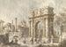 Caprice con un arco de triunfo romano - Canaletto — vista de la obra