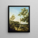 Paisaje inglés Capriccio con una columna - Canaletto — cuadro enmarcado en la pared