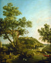 Paisaje inglés Capriccio con un palacio - Canaletto — vista de la obra
