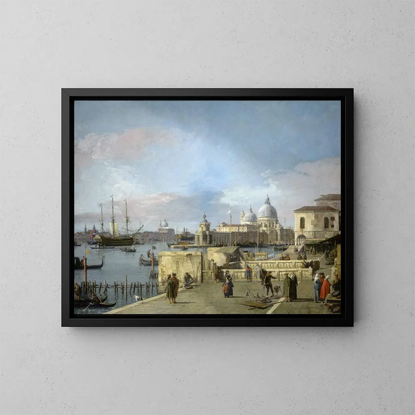 Entrada del Gran Canal desde el Molo, Venecia - Canaletto — cuadro enmarcado en la pared