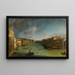 Gran Canal desde el Palazzo Balbi hacia el Rialto - Canaletto — cuadro enmarcado en la pared