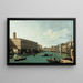 El Gran Canal visto desde el puente del Rialto - Canaletto — cuadro enmarcado en la pared