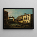 Lock near Dolo - Canaletto — framed artwork on a wall