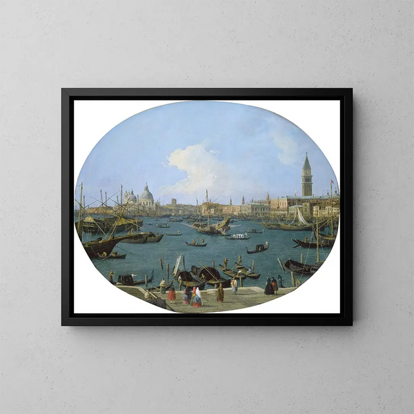 Vista desde el Bacino di San Marco en Venecia - Canaletto — cuadro enmarcado en la pared