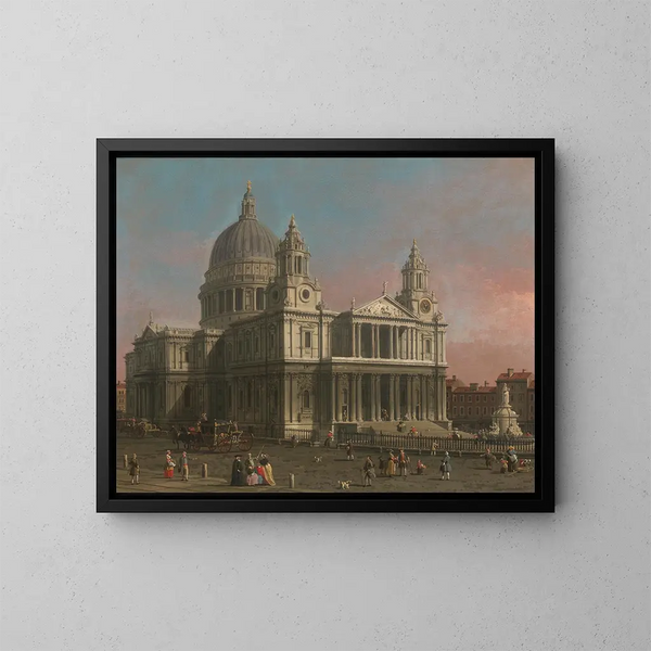 La catedral de San Pablo - Canaletto — cuadro enmarcado en la pared