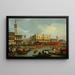 El Bucentaure regresando al Molo el día de la Ascensión - Canaletto — cuadro enmarcado en la pared