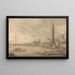 The City of Westminster from near York Water Gate - Canaletto — framed artwork on a wall