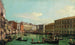 El Gran Canal, Venecia, vista hacia el sur hacia el puente del Rialto - Canaletto — vista de la obra