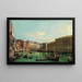 El Gran Canal, Venecia, vista hacia el sur hacia el puente del Rialto - Canaletto — cuadro enmarcado en la pared