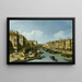 El Gran Canal cerca del puente del Rialto Venecia - Canaletto — cuadro enmarcado en la pared